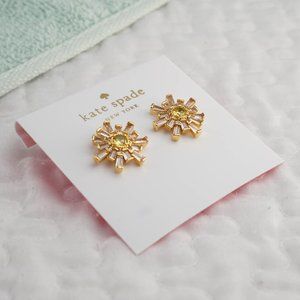 Kate Spade Sunny Studs in Gold/Clear (Brand New with Dust Bag)
